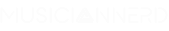 Musician Nerd Full Logo With White Text