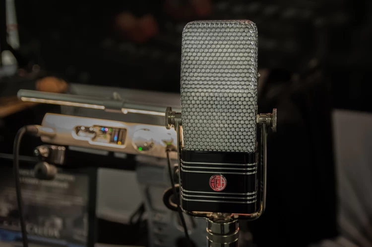 Vintage Microphone Used In Recording Studio