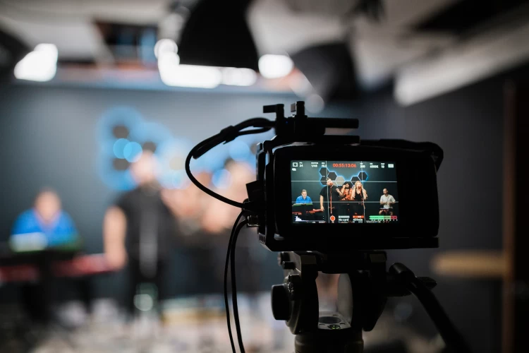 Camera Recording Group Of Streamers