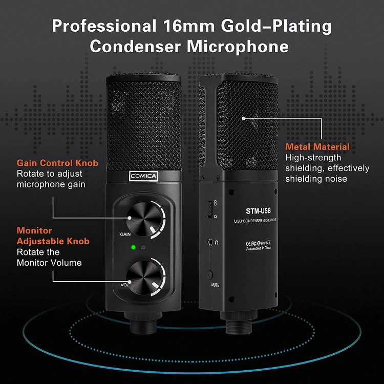 Comica STM-USB Microphone Info Chart