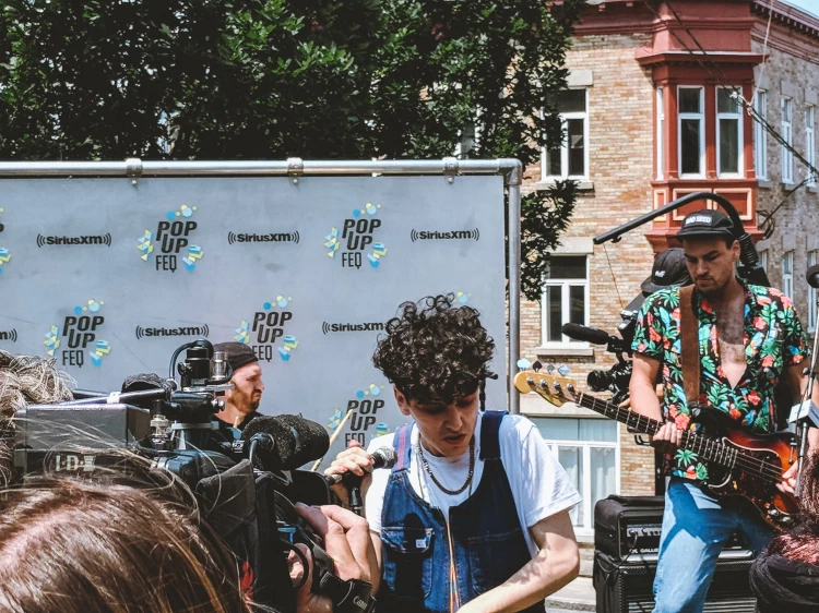 Performers Doing Outdoors Gig