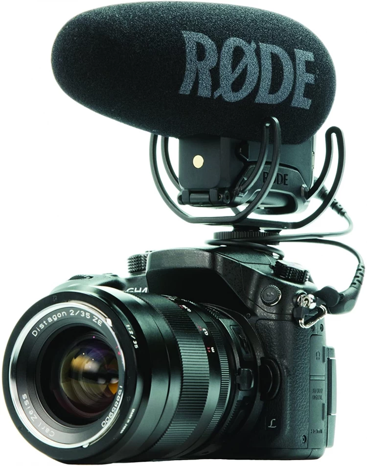 Rode VideoMic Pro+ Mounted Onto A Camera