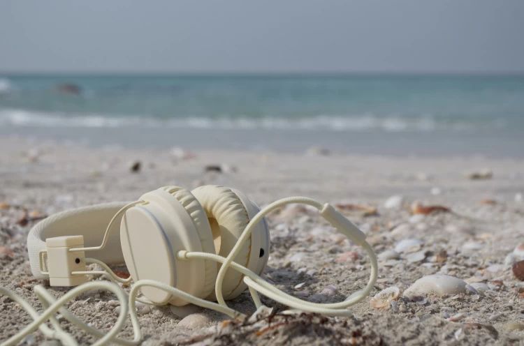 Headphones On The Beach For ASMR